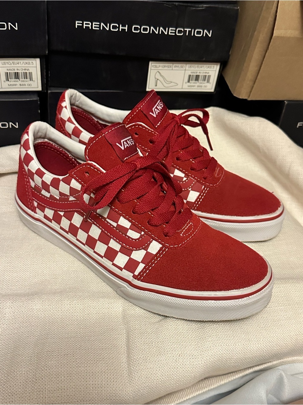 Vans Old Skool Red Checkerboard sneakers
